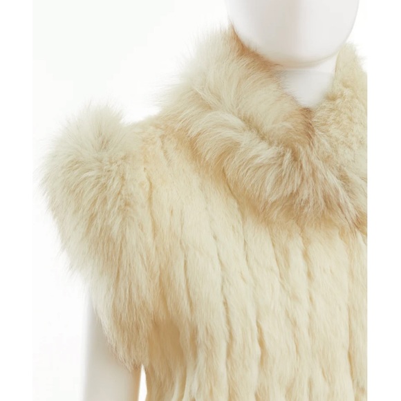 70’s rabbit fur vest / M/L - Picture 3 of 10